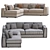 Premium Modular Sofa by Minotti 3D model small image 4