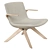 Elegant Dorigo Design Lounge Chair 3D model small image 4