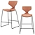 Elegant Italian Bar Stool Quo 3D model small image 2