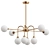 Nordic 8-Head Gold Chandelier 3D model small image 1