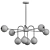 Nordic 8-Head Gold Chandelier 3D model small image 3