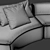 Modern Cosy Curve Sofa: 3D Visualiation 3D model small image 3