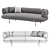 Elegant Leather Sofa: Cantori Johnson 3D model small image 3