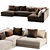 Stylish Katarina Corner Sofa Set 3D model small image 2