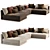 Stylish Katarina Corner Sofa Set 3D model small image 4