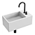 Sleek Wall-Mounted Handrinse Basin 3D model small image 1