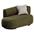 Kartell Chenille Dormeuse Sofa Bed 3D model small image 2