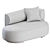 Kartell Chenille Dormeuse Sofa Bed 3D model small image 4