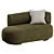 Kartell Chenille Dormeuse Sofa Bed 3D model small image 5