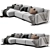 Modern Poliform Tribeca Chaise Longue 3D model small image 3