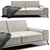 Cozy Ron Sofa: Modern Comfort 3D model small image 3