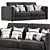 Modern 3-Piece Hamilton Sofa Set 3D model small image 1