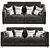 Modern 3-Piece Hamilton Sofa Set 3D model small image 2