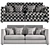 Modern 3-Piece Hamilton Sofa Set 3D model small image 3