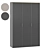 Ensson 3 Wardrobe in Latte 3D model small image 1