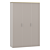 Ensson 3 Wardrobe in Latte 3D model small image 2