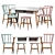 Kids Wood Table Chair Set 3D model small image 1