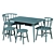 Kids Wood Table Chair Set 3D model small image 3