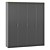 Ensson 4 Wardrobe in Grey 3D model small image 2