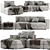 Modern Jesse Alfred Sofa Set 3D model small image 1