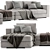 Modern Jesse Alfred Sofa Set 3D model small image 2