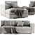 Modern Jesse Alfred Sofa Set 3D model small image 3