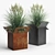 Modern Cubed Planter Set 3D model small image 1