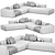 Contemporary MAHÈ Sofa Design 3D model small image 3