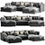 Luxe 5-Piece Slipcover Sectional Sofa 3D model small image 1