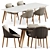 Modern Outdoor Dining Set: Lido Cord Chair & Torsa Teak Table 3D model small image 1