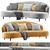  DSCHINN 3 Seater Sofa by KARE Design 3D model small image 2