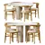 Elegant Dining Set AnthroStyle 3D model small image 1