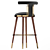 Elegant Moris Bar Chair France 3D model small image 2