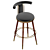 Elegant Moris Bar Chair France 3D model small image 3