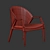 Minimalist Modern Luisa Accent Chair 3D model small image 3