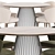 Modern Dining Set Collection: Chair & Table 3D model small image 2