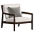 Modern Rosewood Armchair Design 3D model small image 1