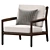 Modern Rosewood Armchair Design 3D model small image 2