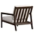 Modern Rosewood Armchair Design 3D model small image 3