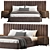  Sleek Modern Berlin Bed 3D model small image 3