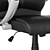 Modern Leather Office Swivel Chair 3D model small image 4