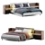 Elegant Modern Bed Brasilia Minotti 3D model small image 2