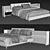 Elegant Modern Bed Brasilia Minotti 3D model small image 3