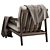 Contemporary ROSEWOOD JACK Armchair - Ethnicraft 3D model small image 2