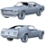 Classic Power Beast Ford Mustang 3D model small image 3