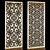 Decorative Carved Panel Set 3D model small image 1