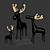 Highpoly Baked Deer Family Maps 3D model small image 5