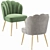 Pippa Dining Chair Velvet Collection 3D model small image 5