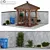 Rustic Wooden Backyard Gazebo 3D model small image 5