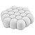 Luxury Fabric Bubble Pouf 3D model small image 6